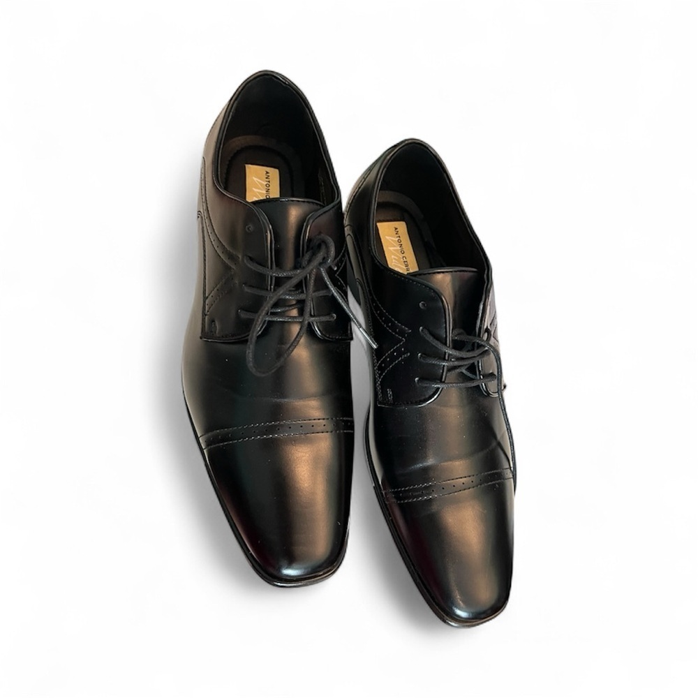 Classic Black Leather Derbys